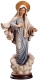 Wood Sculpture Madonna Medjugorje coloured - Dolfi